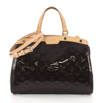 Louis Vuitton Brea Handbag Monogram Vernis MM Purple 370783