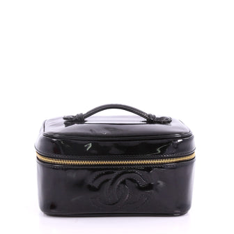 Chanel Model: Vintage Timeless Cosmetic Case Patent Black 37079/5