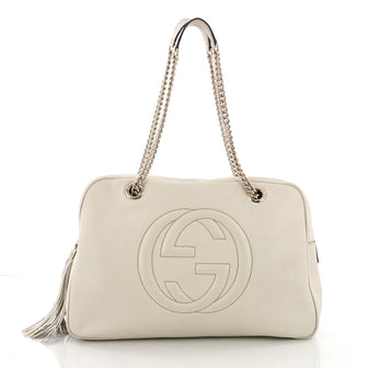 Soho Chain Zipped Shoulder Bag Leather Medium