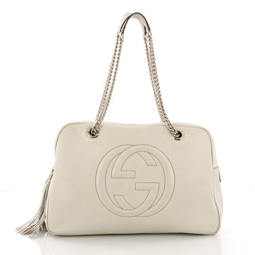 Soho Chain Zipped Shoulder Bag Leather Medium