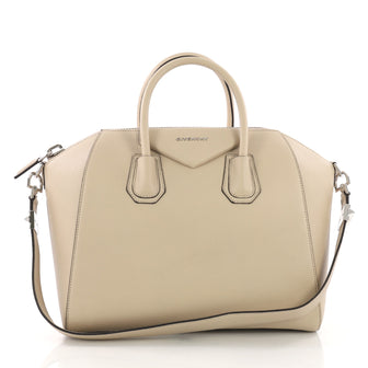 Givenchy Antigona Bag Leather Medium Neutral 370882