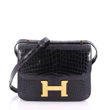 Hermes Constance Handbag Shiny Niloticus Crocodile 18 371101