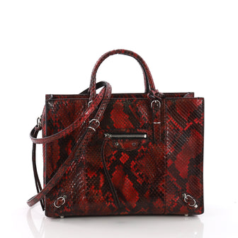 Balenciaga Papier A6 Zip Around Classic Studs Handbag Red 371131