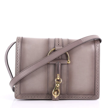 Gucci Duilio Brogue Shoulder Bag Leather Medium Brown 371141