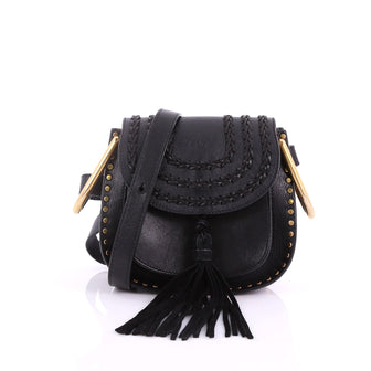 Chloe Hudson Handbag Whipstitch Leather Mini Black 3711711