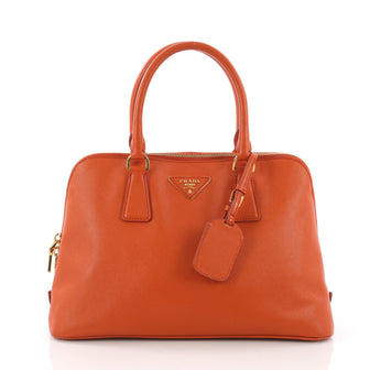 Prada Promenade Handbag Saffiano Leather Medium Orange 3711727