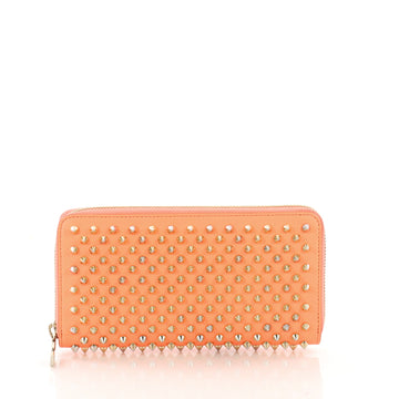 Christian Louboutin Panettone Wallet Spiked Leather Pink 3711816