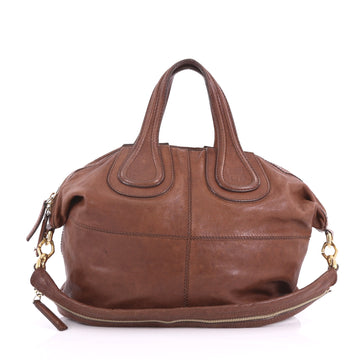 Givenchy Nightingale Satchel Leather Medium Brown 3711818