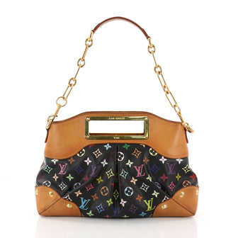 Louis Vuitton Judy Handbag Monogram Multicolor MM Black 371242