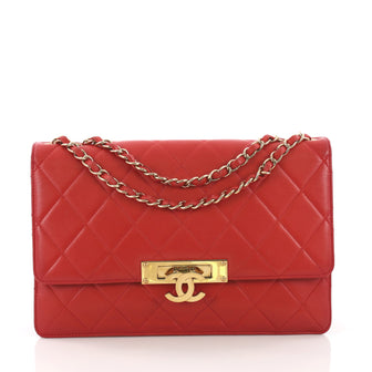 Golden Class Flap Bag Quilted Lambskin Large