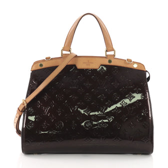 Louis Vuitton Brea Handbag Monogram Vernis GM Brown 371551