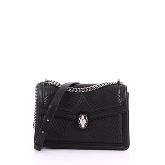 Bvlgari Serpenti Forever Shoulder Bag Quilted Leather 371601