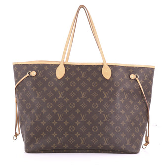 Louis Vuitton Neverfull Tote Monogram Canvas GM Brown 371722