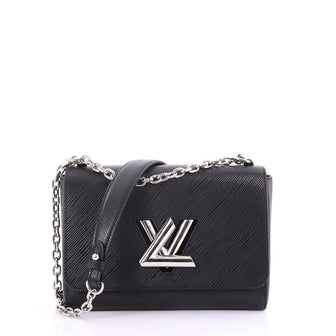 Louis Vuitton Twist Handbag Epi Leather MM Black 371791