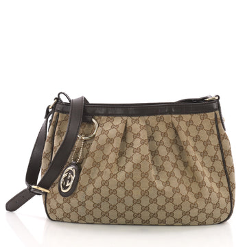 Gucci Sukey Messenger Bag GG Canvas Medium Brown 371861