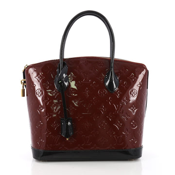 Louis Vuitton Lockit Handbag Monogram Vernis PM Red 371954