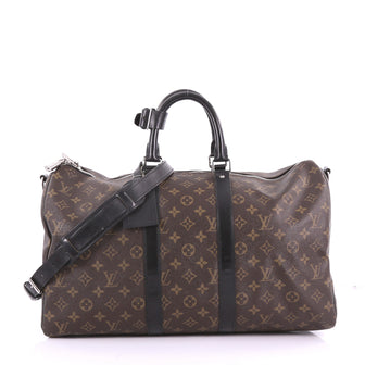 Louis Vuitton Keepall Bandouliere Bag Macassar Monogram 371962
