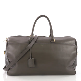 Saint Laurent Classic Duffle Bag Leather 24 Brown 3720010