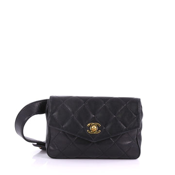 Chanel Vintage CC Flap Waist Bag Quilted Leather Small