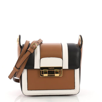 Lanvin Jiji Shoulder Bag Leather Mini Brown 372061