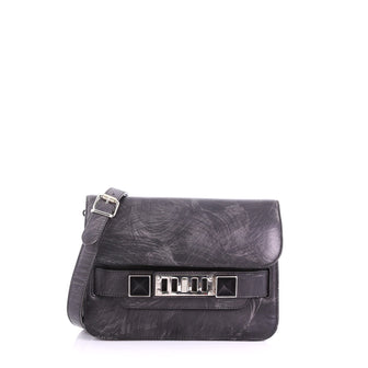 Proenza Schouler PS11 Crossbody Bag Chalkboard Leather Mini Black 372063