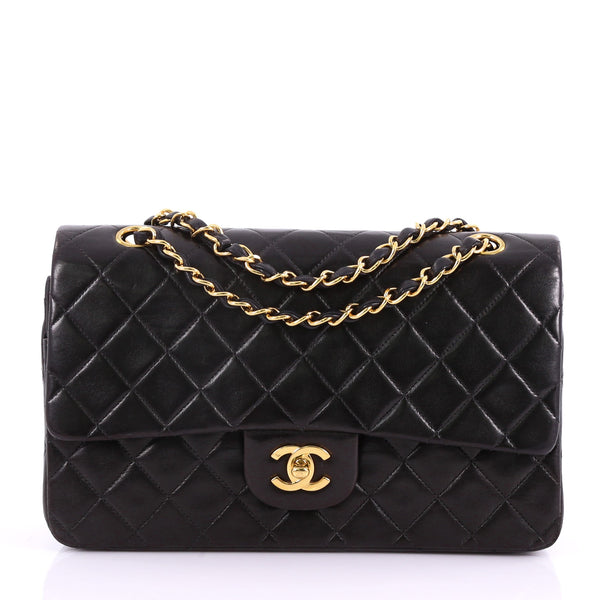 Chanel Vintage Classic Double Flap Bag Quilted Lambskin 372141