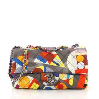 Chanel Coco Color Flap Bag Quilted Printed Nylon Medium 3722611