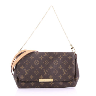 Louis Vuitton Favorite Handbag Monogram Canvas MM Brown 3722616