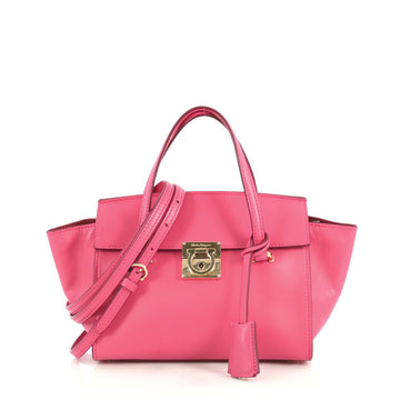 Gancio Lock Convertible Shoulder Bag Leather