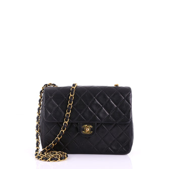 Chanel Vintage Square Classic Flap Bag Quilted Lambskin Small