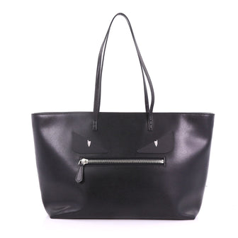 Fendi Monster Roll Tote Leather Medium Black 3724523