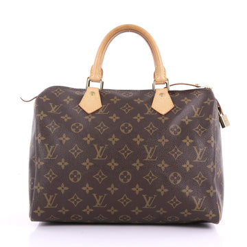 Louis Vuitton Speedy Handbag Monogram Canvas 30 Brown 372471