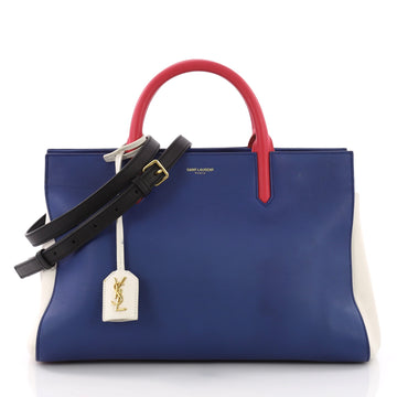 Saint Laurent Rive Gauche Cabas Leather Small Blue 372488