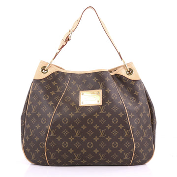 Louis Vuitton Galliera Handbag Monogram Canvas GM Brown 372541