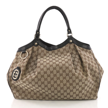 Gucci Sukey Tote GG Canvas Large Brown 372542
