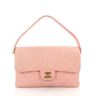 Chanel Model: Vintage Double Sided Flap Bag Quilted Lambskin Medium Pink 37259/1