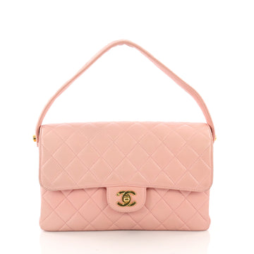 Chanel Model: Vintage Double Sided Flap Bag Quilted Lambskin Medium Pink 37259/1