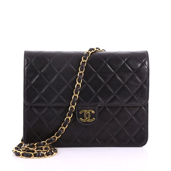 Chanel Model: Vintage Clutch with Chain Quilted Leather Small Black 37263/1