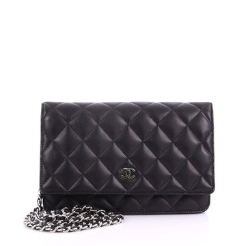 Chanel Model: Wallet on Chain Quilted Lambskin Black 37266/2