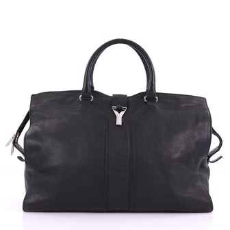 Saint Laurent Chyc Cabas Tote Leather Large Black 372691