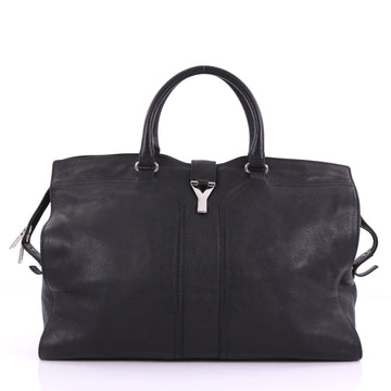 Saint Laurent Chyc Cabas Tote Leather Large Black 372691