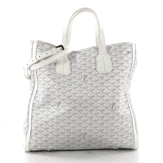 Goyard Voltaire Convertible Tote Coated Canvas White 372701