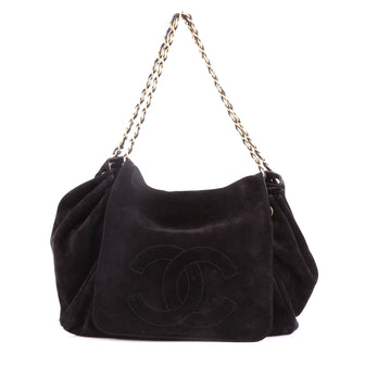 Chanel Model: Accordion Flap Bag Suede Large Black 37274/2
