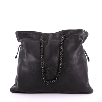 Chanel Bon Bon Tote Studded Lambskin Black 372801