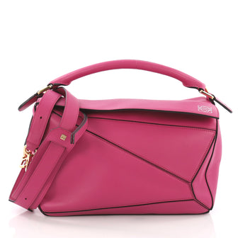 Loewe Puzzle Bag Leather Medium Pink 372891