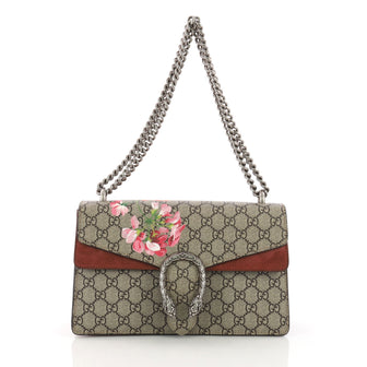 Gucci Dionysus Handbag Blooms Print GG Coated Canvas Small Brown 373001