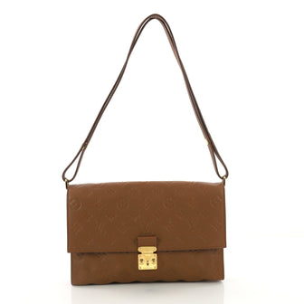 Louis Vuitton Fascinante Handbag Monogram Empreinte Leather Brown 37316100