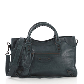 Balenciaga City Classic Studs Handbag Leather Medium 37316132