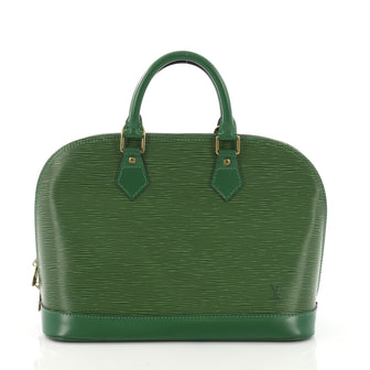 Louis Vuitton Vintage Alma Handbag Epi Leather PM Green 37316159