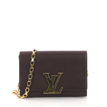 Louis Vuitton Chain Louise Clutch Leather GM Purple 37316168
